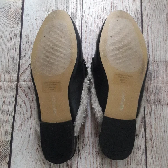 Report faux fur lined jewel embellished mules - Picture 7 of 8